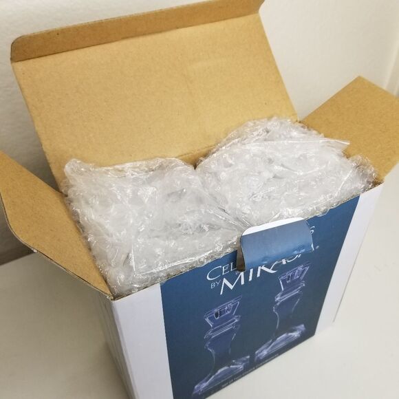 Celebrations by Mikasa Set of 2 Crystal Candlesticks Holders 6.25" - Picture 5 of 9